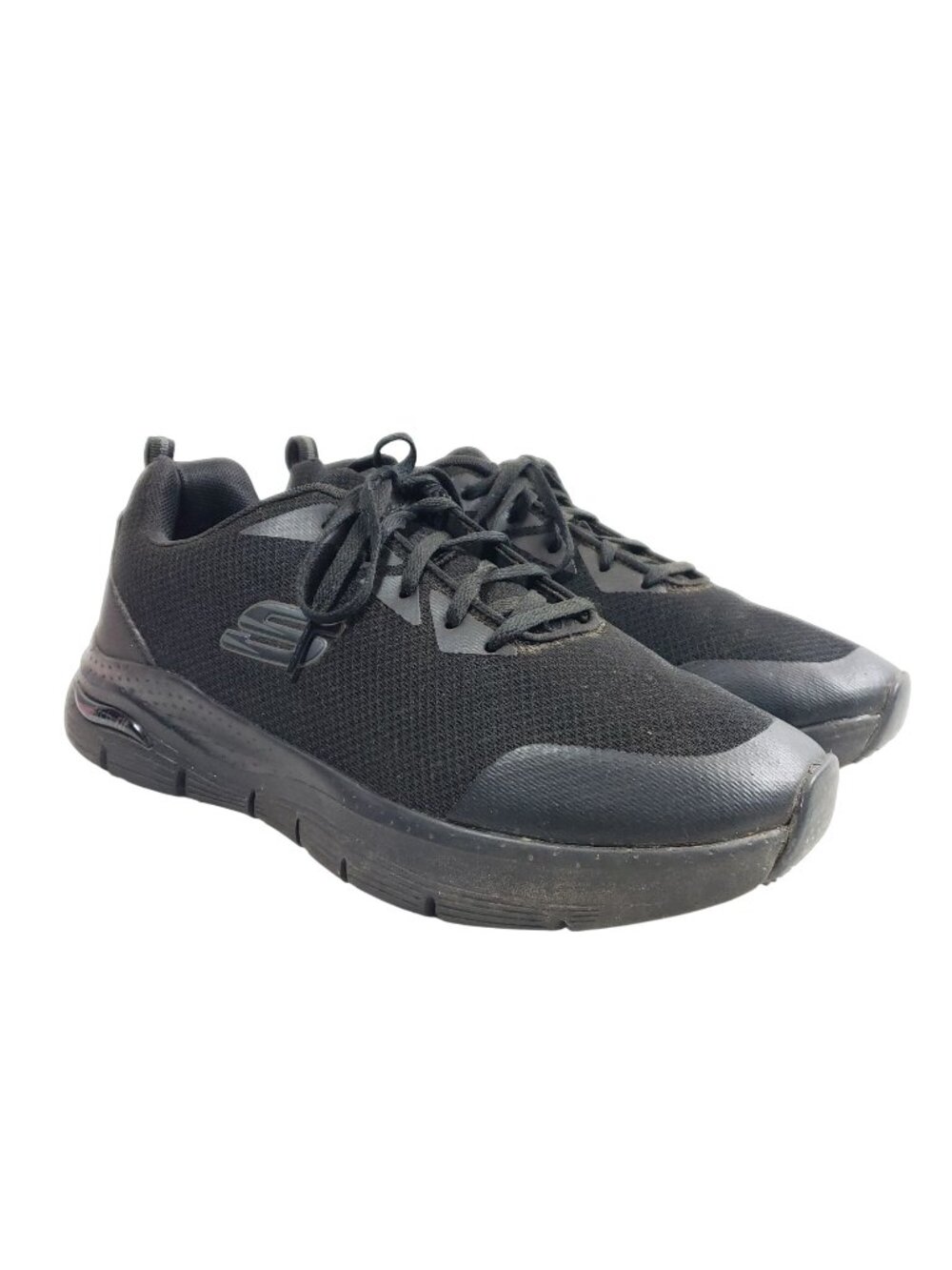 Skechers Mens Size 11 Black Lace-Up Slip-Resistant Work Shoes